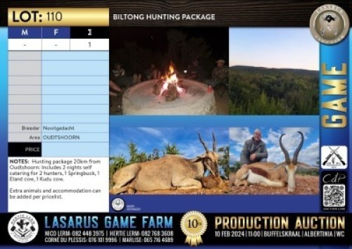 1X Biltong hunting package Nooitgedacht