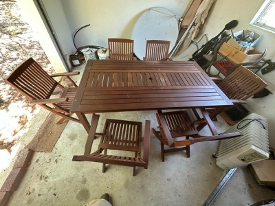 1X Patio dining set x 6 chairs