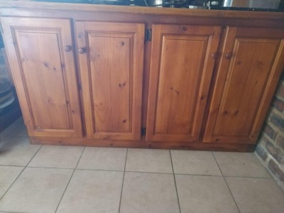 1X Kitchen Pine counter unit(4 door)