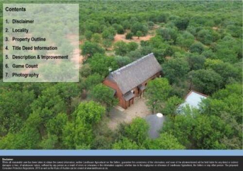 LOT 1 - Bakstaan Game Lodge - 1959.9739 HA &ndash; Musina/Louis Trichardt, Limpopo Province