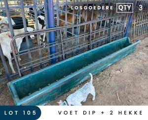 3X VOET DIP & 2 HEKKE MAROELASFONTEIN BOERDERY