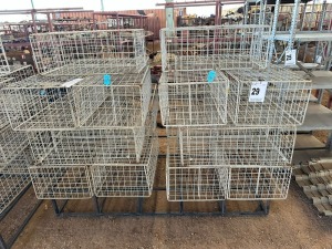 10 Items - Cage wire with lids 0.82m long x 0.32m wide x 0.47m high