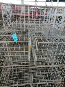 10 Items - Cage wire with lids 0.82m long x 0.32m wide x 0.47m high