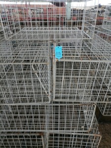 10 Items - Cage wire with lids 0.82m long x 0.32m wide x 0.47m high