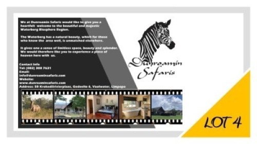 LOT 4 Self Catering Accomodation 2 Night 4 Persons Honey Badger Chalet. Private Pool & Jacuzi Frans Truter