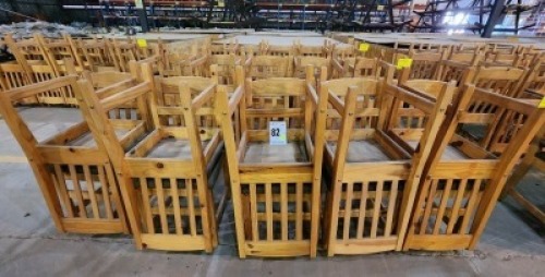 10 Item - Chair wood dining room upholstered seat. New never been used.