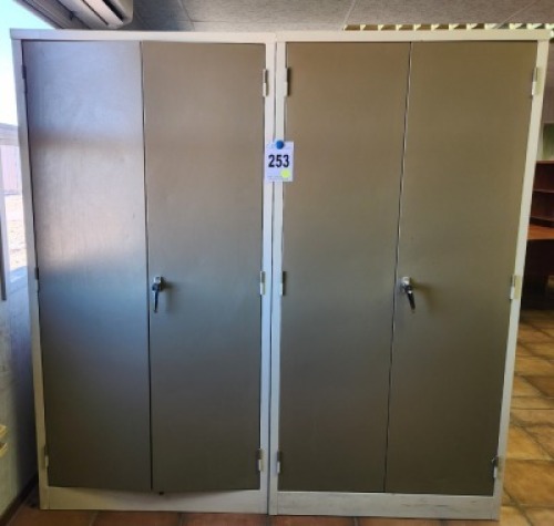 2 Item - Cupboard filing steel1,8m high x ,9m long x ,45m wide