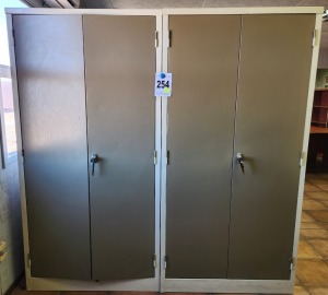 2 Item - Cupboard filing steel1,8m high x ,9m long x ,45m wide