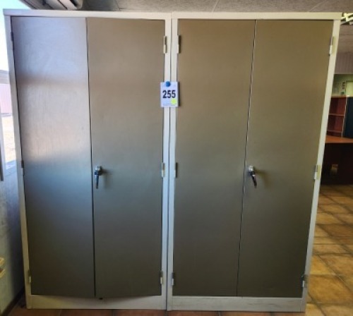 2 Item - Cupboard filing steel1,8m high x ,9m long x ,45m wide