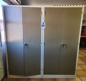 2 Item - Cupboard filing steel1,8m high x ,9m long x ,45m wide