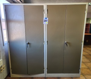 2 Item - Cupboard filing steel1,8m high x ,9m long x ,45m wide