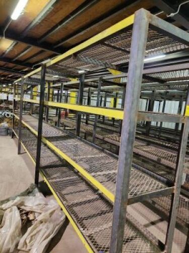 2 Item - Shelf steel 5m long x,63m wide x 1,78m high