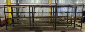 2 - ITEMS Shelf steel heavy duty, 6m long x,6m wide x 2m high