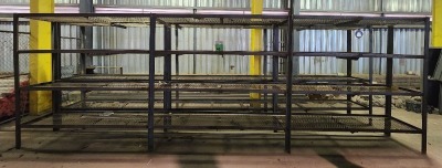 2 - ITEMS Shelf steel heavy duty, 6m long x,6m wide x 2m high