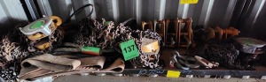 21 - ITEMS Chainblock, Beam Clamp, Trolley, Flat Web Sling, Steel Sling & Shankles. See Description